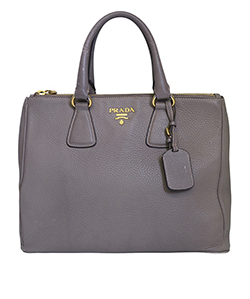 Shopper Bag, Leather, Grey, 164, 2